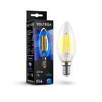 Лампочка Crystal Candle dim 5W,E14 4000K, Прозрачный (Voltega, 8461)