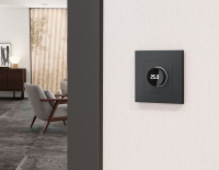 Лицевая панель ALFA (Графит мягкое касание) для терморегулятора теплого пола с цифровым дисплеем QUANT (Ambrella Volt, AP9058)