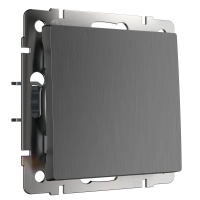 W1110004/ Электроустановочные изделия - Выключатель одноклавишный (графит рифленый)